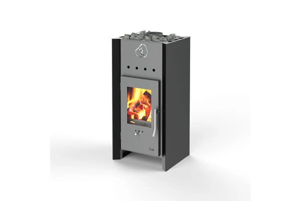 KARIBU Bosse 1 Saunahaus, Naturbelassen, Fichte, 231x273x235 Cm, Moderne Tür & Holzofen Inkl. Schornstein 5 KARIBU Bosse 1 Saunahaus, Naturbelassen, Fichte, 231x273x235 Cm, Moderne Tür & Holzofen Inkl. Schornstein – Bild 3