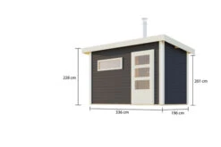 KARIBU Skrollan 1 Saunahaus, Terragrau, Fichte, 336x196x228 Cm, Moderne Tür & Holzofen Inkl. Schornstein 24 KARIBU Skrollan 1 Saunahaus, Terragrau, Fichte, 336x196x228 Cm, Moderne Tür & Holzofen Inkl. Schornstein -Kettler Verkaufs-Shop 31399 3 05.jpg