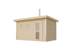 KARIBU Skrollan 3 Saunahaus, Naturbelassen, Fichte, 396x231x227 Cm, Milchglastür & Holzofen Inkl. Schornstein -Kettler Verkaufs-Shop 31399 7 02.jpg