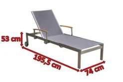 OUTFLEXX Rollliege, Taupe, Edelstahl/Textilene, Mit Gasfeder, 195,5x74x35cm -Kettler Verkaufs-Shop 3 13505.jpg