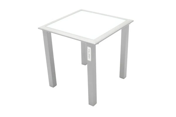 VILLANA 2er-Set Sonnenliegen, Silber/schwarz, Alu/Textil, 198x66x32cm, Mit Beistelltisch 45x45cm 5 VILLANA 2er-Set Sonnenliegen, Silber/schwarz, Alu/Textil, 198x66x32cm, Mit Beistelltisch 45x45cm – Bild 3