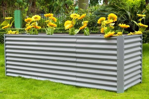 OUTFLEXX Set Hochbeet Mit Erweiterungsmodul, Silber, Zincalume, 120+80cm 5 OUTFLEXX Set Hochbeet Mit Erweiterungsmodul, Silber, Zincalume, 120+80cm – Bild 3