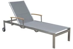 OUTFLEXX Sonnenliegen-Set, Silber, Edelstahl/FSC-Teak, 195,5x74x35cm, Mit Armlehnen, Inkl. Beistelltisch 45x45cm -Kettler Verkaufs-Shop 3 16546.jpg