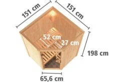 KARIBU Systemsauna Larin, Fichtenholz 68mm, Eckeinstieg, Ca. 2m² -Kettler Verkaufs-Shop 3 18406 17.jpg