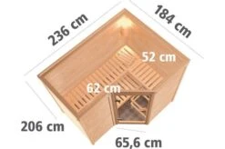 KARIBU Massivholzsauna Sahib 2, Fichtenholz 40mm, Eckeinstieg, Ca. 2m² -Kettler Verkaufs-Shop 3 18446 12.jpg