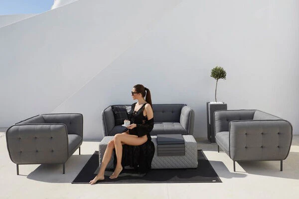 OUTFLEXX Cozy Loungebank, Flanelle, Alu/Sunbrella, 148 X 50 X 42 Cm 6 OUTFLEXX Cozy Loungebank, Flanelle, Alu/Sunbrella, 148 X 50 X 42 Cm – Bild 4