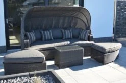 OUTFLEXX Houston Loungebett, Grau, Polyrattan, Doppel-halbrund, Viele Stellmöglichkeiten, Dach Klappbar 19 OUTFLEXX Houston Loungebett, Grau, Polyrattan, Doppel-halbrund, Viele Stellmöglichkeiten, Dach Klappbar -Kettler Verkaufs-Shop 3 18543.jpg