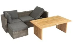 OUTFLEXX Loungegarnitur, Polyrattan/Teakholz, Tisch 160x90cm, Für 4 Personen, Wasserfeste Kissenbox -Kettler Verkaufs-Shop 3 19392.jpg