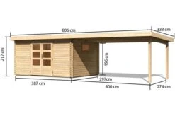 KARIBU Blockbohlenhaus Trittau 5, Fichtenholz Ca. 40 Mm, Pultdach 12 KARIBU Blockbohlenhaus Trittau 5, Fichtenholz Ca. 40 Mm, Pultdach -Kettler Verkaufs-Shop 3 19433 4.jpg