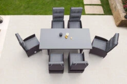 OUTFLEXX Dining Set, Braun Marmoriert, Polyrattan, Tisch 220x100cm, Spraystone, 6mm, 6 Dining Sessel, Verstellbar -Kettler Verkaufs-Shop 3 20664.jpg