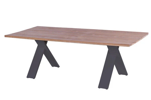 HARTMAN Xanadu / Raffaelo Sitzgruppe, Xerix/anthrazit, Alu/Teakholz, 6 Stapelsessel, 2 Multipos, 220x100cm 5 HARTMAN Xanadu / Raffaelo Sitzgruppe, Xerix/anthrazit, Alu/Teakholz, 6 Stapelsessel, 2 Multipos, 220x100cm – Bild 3