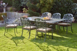 HARTMAN Amalfi Esstischgarnitur, Dunkelgrün, Alu-Guss, 6 Diningsessel, Inkl. Polster, 214x112 Cm -Kettler Verkaufs-Shop 3 21183.jpg