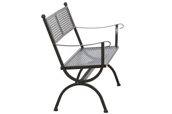 MBM Bank Romeo, Marone, Schmiedeeisen Verzinkt, Pulverbeschichtet, 2-Sitzer, 122x90x62 Cm 6 MBM Bank Romeo, Marone, Schmiedeeisen Verzinkt, Pulverbeschichtet, 2-Sitzer, 122x90x62 Cm – Bild 4