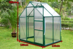 OUTFLEXX Gewächshaus, Grün, Alu/Polycarbonat, 4 Mm, Inkl. Fundament, Pulverb. 133 X 195 X 205 Cm 9 OUTFLEXX Gewächshaus, Grün, Alu/Polycarbonat, 4 Mm, Inkl. Fundament, Pulverb. 133 X 195 X 205 Cm -Kettler Verkaufs-Shop 4 13740.jpg