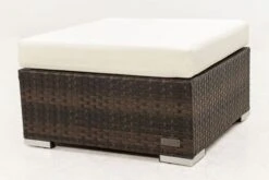 OUTFLEXX Beistelltisch/Hocker, Braun Marmoriert, Polyrattan, 70x70x30cm, Inkl. Glasplatte Und Polster -Kettler Verkaufs-Shop 4 15734 8.jpg