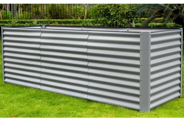 OUTFLEXX Set Hochbeet Mit Erweiterungsmodul, Silber, Zincalume, 180+80cm 10 OUTFLEXX Set Hochbeet Mit Erweiterungsmodul, Silber, Zincalume, 180+80cm – Bild 8