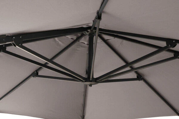 SIENA GARDEN Ampelschirm Sunset N+, Anthrazit / Taupe, Alu/Textil, Ca. 300x300 Cm 6 SIENA GARDEN Ampelschirm Sunset N+, Anthrazit / Taupe, Alu/Textil, Ca. 300x300 Cm – Bild 4
