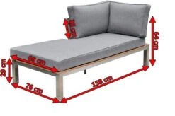 OUTFLEXX Chaiselongue, Silber/grau, Edelstahl/FSC-Teakholz/Textil, 158 X 76 X 64 Cm 9 OUTFLEXX Chaiselongue, Silber/grau, Edelstahl/FSC-Teakholz/Textil, 158 X 76 X 64 Cm -Kettler Verkaufs-Shop 4 18295.jpg