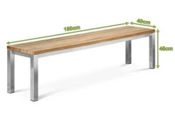 OUTFLEXX Gartenbank, Edelstahl/recyceltes FSC®-Teak, 180x40x45cm, Rustikal Gebürstet -Kettler Verkaufs-Shop 4 18317.jpg