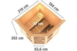 KARIBU Systemsauna Amelia 1, Fichtenholz 68mm, Eckeinstieg, Ca. 3m² 17 KARIBU Systemsauna Amelia 1, Fichtenholz 68mm, Eckeinstieg, Ca. 3m² -Kettler Verkaufs-Shop 4 18430 8.jpg