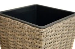 Ploß Rabida Pflanzgefäß, Champagner-meliert, Polyrattan, Konisch, 28x28x40 Cm, Kunststoffeinsatz -Kettler Verkaufs-Shop 4 20152.jpg