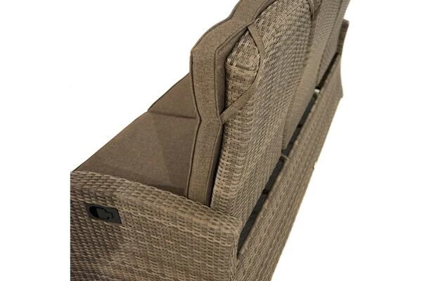 Ploß Rabida Comfort Dining / Lounge 3-Sitzer Sofa, Champagner-meliert, Polyrattan, 210x85x112 Cm, Verstellbar 6 Ploß Rabida Comfort Dining / Lounge 3-Sitzer Sofa, Champagner-meliert, Polyrattan, 210x85x112 Cm, Verstellbar – Bild 4