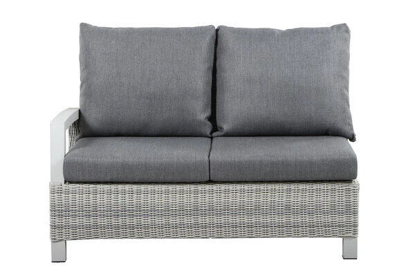 SIENA GARDEN Corido 2-Sitzer Sofa, Ice Grey, Alu / Gardino®-Geflecht, 136x83x88 Cm, Armlehne Rechts 6 SIENA GARDEN Corido 2-Sitzer Sofa, Ice Grey, Alu / Gardino®-Geflecht, 136x83x88 Cm, Armlehne Rechts – Bild 4