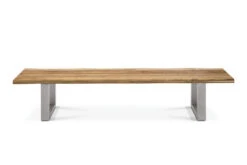 OUTFLEXX Bank, Natur, Edelstahl & Recycled FSC-Teak, 200x40x45cm, Baumkante -Kettler Verkaufs-Shop 4 20356.jpg