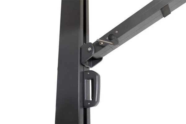 OUTFLEXX Ultimate L Ampelschirm, Anthrazit/creme, Alu/Spuncrylic®, 400x400cm, Inkl. Befüllbarem Schirmständer 6 OUTFLEXX Ultimate L Ampelschirm, Anthrazit/creme, Alu/Spuncrylic®, 400x400cm, Inkl. Befüllbarem Schirmständer – Bild 4