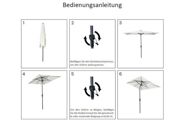 Schneider® SCHNEIDER Tunis Mittelstockschirm, Mandarine, Rechteckig, 270 X 150 Cm 6 Schneider® SCHNEIDER Tunis Mittelstockschirm, Mandarine, Rechteckig, 270 X 150 Cm – Bild 4