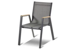 HARTMAN Xanadu / Aruba Set, Xerix/anthrazit, Alu/Teakholz, 6 Stapelsessel, Teakarmlehnen, 220x100cm -Kettler Verkaufs-Shop 4 21171.jpg