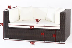 OUTFLEXX 2-Sitzer Sofa, Braun, Polyrattan, 152x85x70cm, Inkl. Polster, Wasserfeste Kissenbox 9 OUTFLEXX 2-Sitzer Sofa, Braun, Polyrattan, 152x85x70cm, Inkl. Polster, Wasserfeste Kissenbox -Kettler Verkaufs-Shop 4 2393 2 BOX.jpg