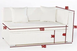 OUTFLEXX 2-Sitzer Ecksofa, Weiß, Polyrattan, 145x85x70cm, Armlehne Li, Inkl. Polster, Wasserfeste Kissenbox 9 OUTFLEXX 2-Sitzer Ecksofa, Weiß, Polyrattan, 145x85x70cm, Armlehne Li, Inkl. Polster, Wasserfeste Kissenbox -Kettler Verkaufs-Shop 4 2511 3 BOX.jpg