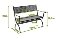 MBM Bank Romeo, Marone, Schmiedeeisen Verzinkt, Pulverbeschichtet, 2-Sitzer, 122x90x62 Cm 12 MBM Bank Romeo, Marone, Schmiedeeisen Verzinkt, Pulverbeschichtet, 2-Sitzer, 122x90x62 Cm -Kettler Verkaufs-Shop 5 10887.jpg