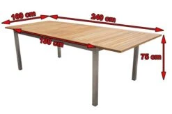 OUTFLEXX Ausziehtisch, FSC-Teakholz/Edelstahl, Plattenstärke 25mm, 180/240x100cm -Kettler Verkaufs-Shop 5 13493.jpg