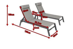 VILLANA 2er-Set Sonnenliegen, Anthrazit/grau, Alu/Textil, 198x66x32cm, Mit Beistelltisch 45x45cm -Kettler Verkaufs-Shop 5 13885.jpg