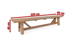 OUTFLEXX Gartenbank XXL, Natur, Recyceltes FSC®-Teakholz, 220x40cm, Rustikal Gebürstet -Kettler Verkaufs-Shop 5 15865.jpg