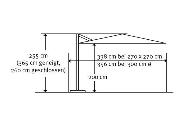 Schneider® SCHNEIDER Rhodos Eco Twist Ampelschirm, Taupe, Quadratisch, 270 X 270 Cm 7 Schneider® SCHNEIDER Rhodos Eco Twist Ampelschirm, Taupe, Quadratisch, 270 X 270 Cm – Bild 5