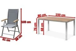 OUTFLEXX Esstischgarnitur, Edelstahl / FSC-Teak, Tisch 150x80cm, 6 Multipositionssessel, Silber -Kettler Verkaufs-Shop 5 17275.jpg