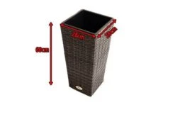 Ploß Rocking Pflanzgefäß, Grau/braun-meliert, Polyrattan, Konisch, 28x28x60 Cm, Kunststoffeinsatz 15 Ploß Rocking Pflanzgefäß, Grau/braun-meliert, Polyrattan, Konisch, 28x28x60 Cm, Kunststoffeinsatz -Kettler Verkaufs-Shop 5 18199.jpg