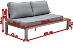 OUTFLEXX 2-Sitzer Sofa, Silber/grau, Edelstahl/FSC-Teakholz/Textil, 168 X 79 X 64 Cm -Kettler Verkaufs-Shop 5 18294.jpg