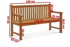 OUTFLEXX Ontario 3-Sitzer Gartenbank, Natur, Teakholz, 150x62x92cm, Fein Geschliffen 11 OUTFLEXX Ontario 3-Sitzer Gartenbank, Natur, Teakholz, 150x62x92cm, Fein Geschliffen -Kettler Verkaufs-Shop 5 18309.jpg