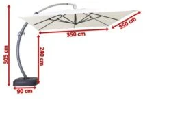 OUTFLEXX Luxus Ampelschirm, Anthrazit/creme, Edelstahl/Aluminium, 350x350cm, Inkl. Schirmständer Und Schutzhülle 21 OUTFLEXX Luxus Ampelschirm, Anthrazit/creme, Edelstahl/Aluminium, 350x350cm, Inkl. Schirmständer Und Schutzhülle -Kettler Verkaufs-Shop 5 18351.jpg