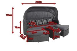 OUTFLEXX Houston Loungebett, Grau, Polyrattan, Doppel-halbrund, Viele Stellmöglichkeiten, Dach Klappbar 21 OUTFLEXX Houston Loungebett, Grau, Polyrattan, Doppel-halbrund, Viele Stellmöglichkeiten, Dach Klappbar -Kettler Verkaufs-Shop 5 18543.jpg