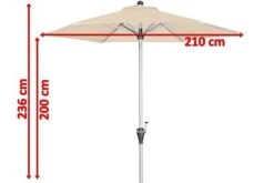 DOPPLER Active Auto Tilt Mittelstockschirm, Natur, Aluminium/Textil, Ø210cm, Höhenverstellbar, Knickbar, Mit Kurbel -Kettler Verkaufs-Shop 5 18592 1.jpg