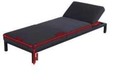 HARTMAN Adam Gartenliege, Sooty, Alu/Sunbrella, 4x4 Textilen, 195x70x30cm, Rückenlehne Verstellbar, Inkl. Kopfkissen -Kettler Verkaufs-Shop 5 18733.jpg