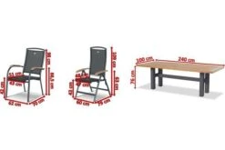 HARTMAN Sondermodell Yasmani/Raffaelo Esstischgruppe, Xerix, Alu/Teakholz, 240x100cm, 4 Stapel-, 2 Multipositionssessel 12 HARTMAN Sondermodell Yasmani/Raffaelo Esstischgruppe, Xerix, Alu/Teakholz, 240x100cm, 4 Stapel-, 2 Multipositionssessel -Kettler Verkaufs-Shop 5 19041.jpg