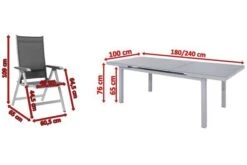 KETTLER BasicPlus Esstischgarnitur, Silber, Alu/Textilene, Tisch 180/240x100cm, 8 Multipositionssessel -Kettler Verkaufs-Shop 5 19308.jpg