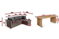 OUTFLEXX Loungegarnitur, Polyrattan/Teakholz, Tisch 160x90cm, Für 4 Personen, Wasserfeste Kissenbox -Kettler Verkaufs-Shop 5 19392.jpg