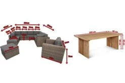 OUTFLEXX Loungegarnitur, Polyrattan/Teakholz, Tisch 160x90cm, Für 10 Personen, Wasserfeste Kissenbox -Kettler Verkaufs-Shop 5 19398.jpg